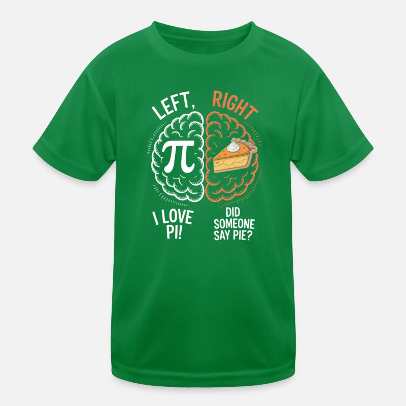 Pi vs Pie: Links Rechts Gehirn Kinder Funktions-T-Shirt