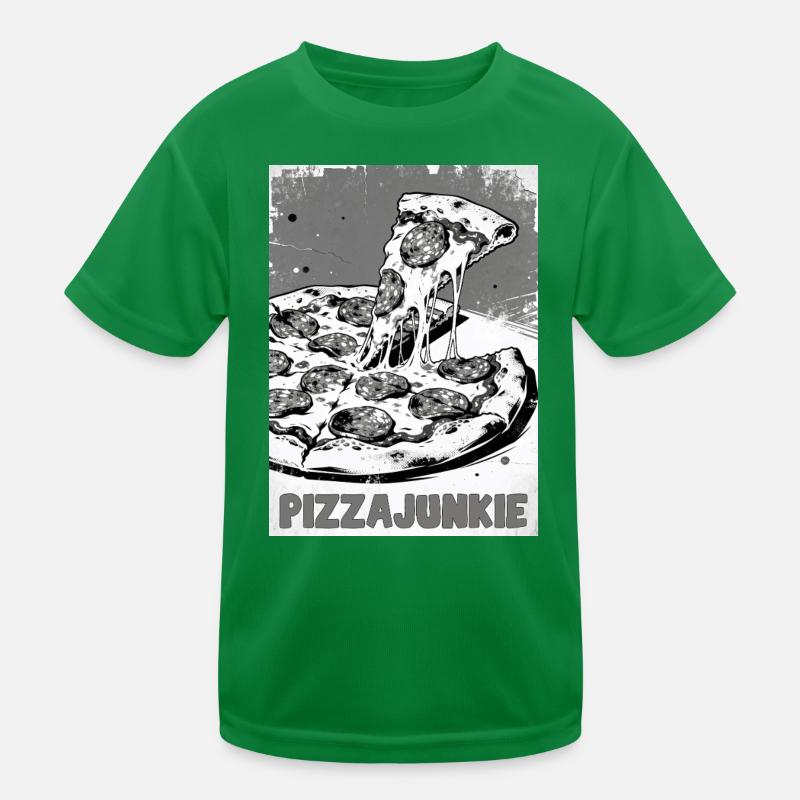 Graphique de tranche de Pizza Junkie T-shirt sport Enfant