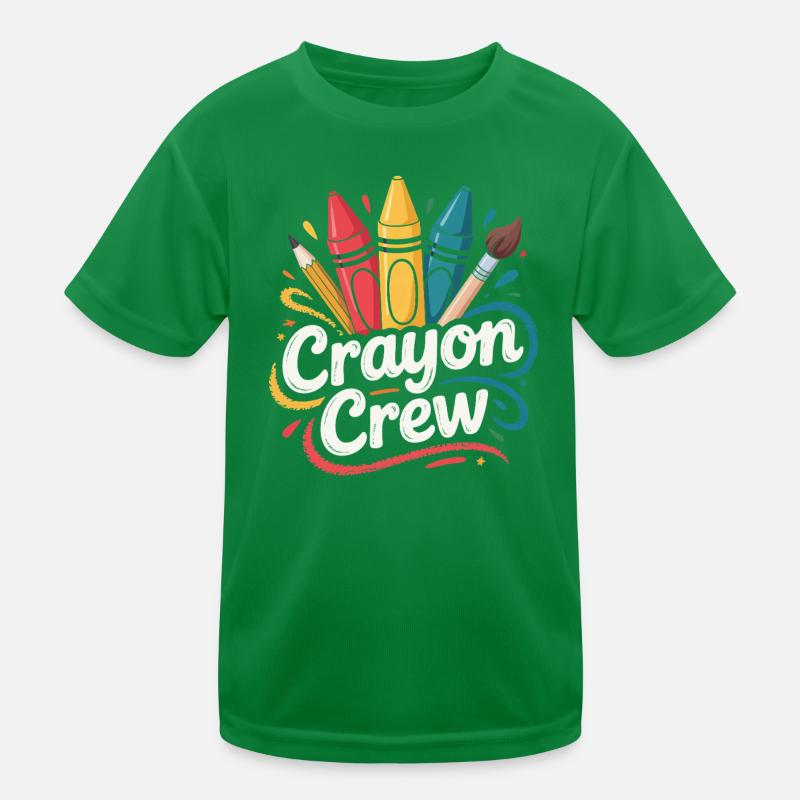 Crayon Crew Farbexplosion Kinder Funktions-T-Shirt