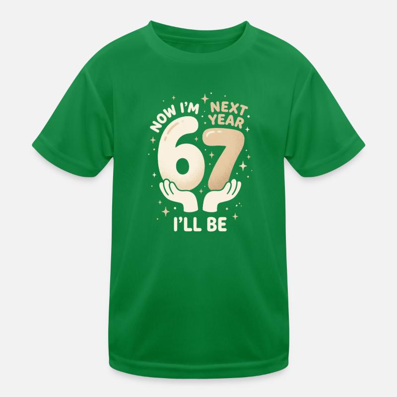 67th Birthday Celebration Fun Design Kids Functional T-Shirt