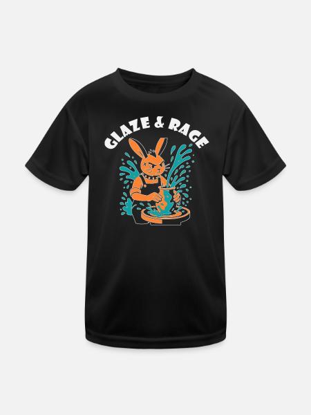 Glaze & Rage - Punk Bunny - Kids Functional T-Shirt - black - Front