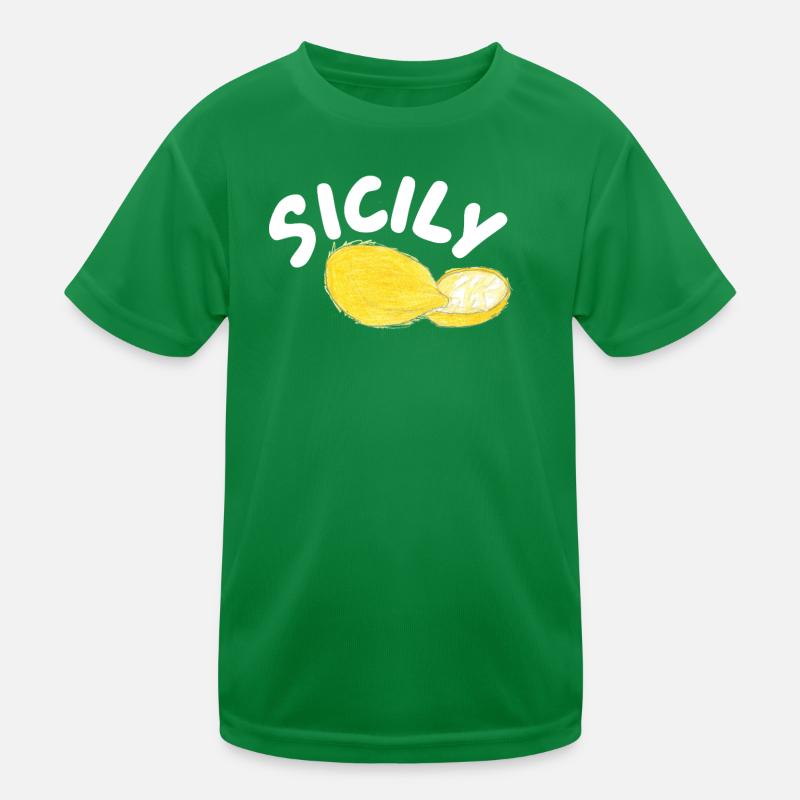 Sicily Zitronen Illustration - Sicily Kinder Funktions-T-Shirt