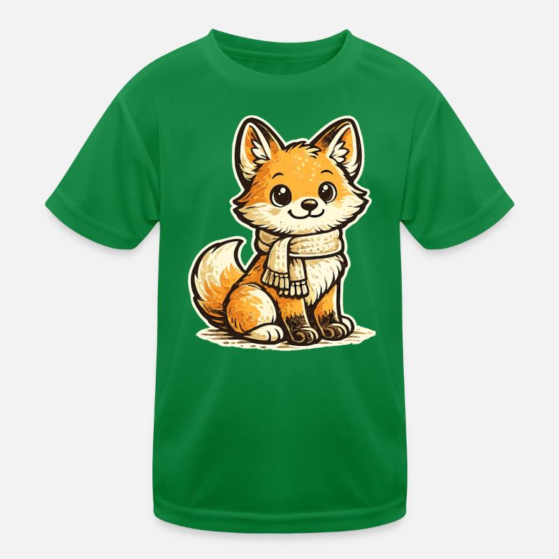 Renard réchauffant avec écharpe T-shirt sport Enfant