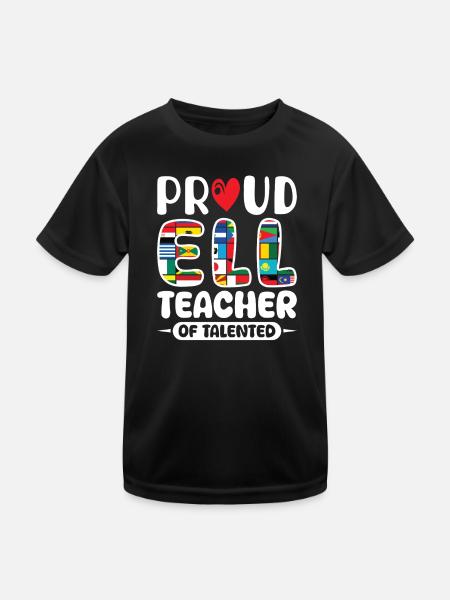 ELL-Lehrer englische Sprache - Kinder Funktions-T-Shirt - Schwarz - Vorne