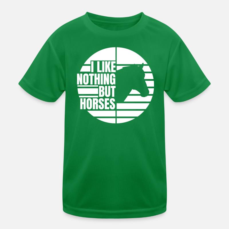Ich mag Pferde Kinder Funktions-T-Shirt