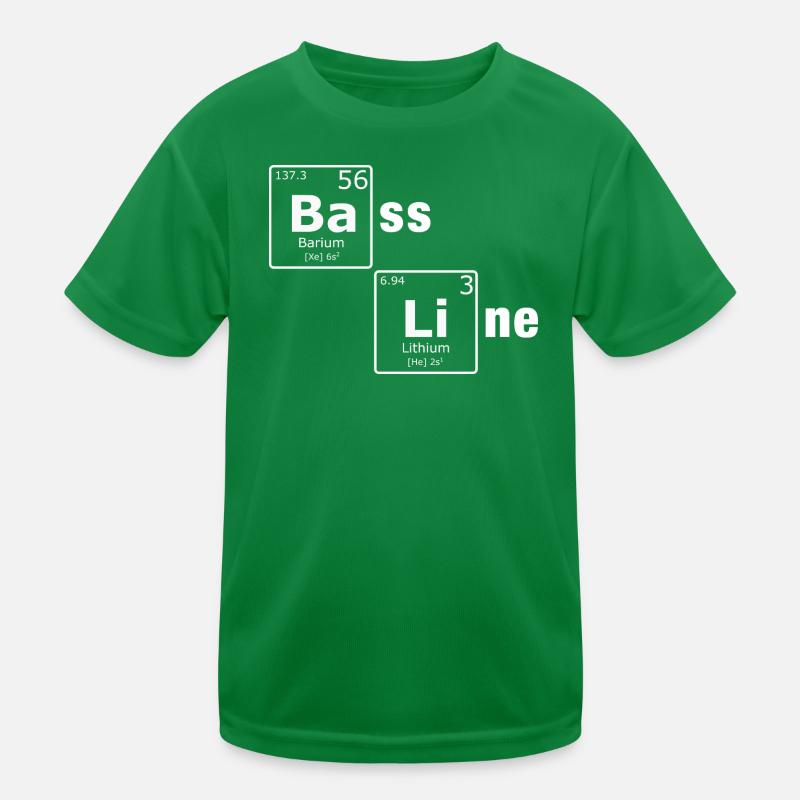 Bass Line PSE Periodensystem Elemente Nerd Kinder Funktions-T-Shirt