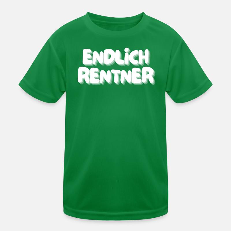 Endlich Rentner Kinder Funktions-T-Shirt