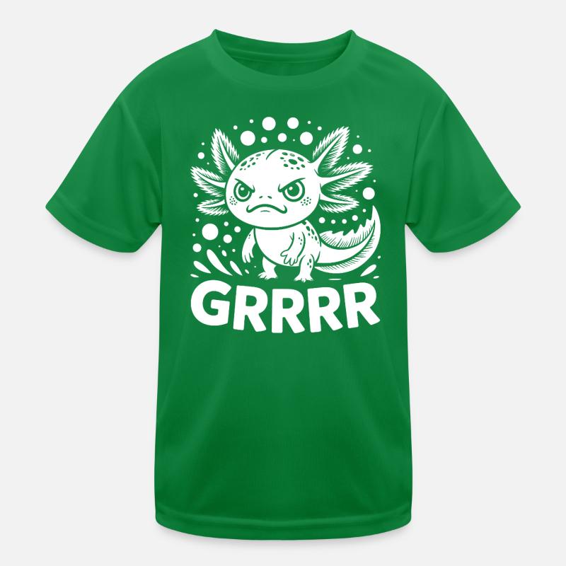 Grump Axolotl Kinder Funktions-T-Shirt