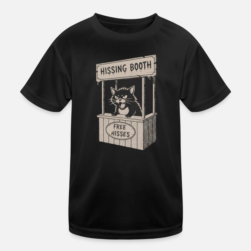Cat stand in the Hissing Booth Kids Functional T-Shirt