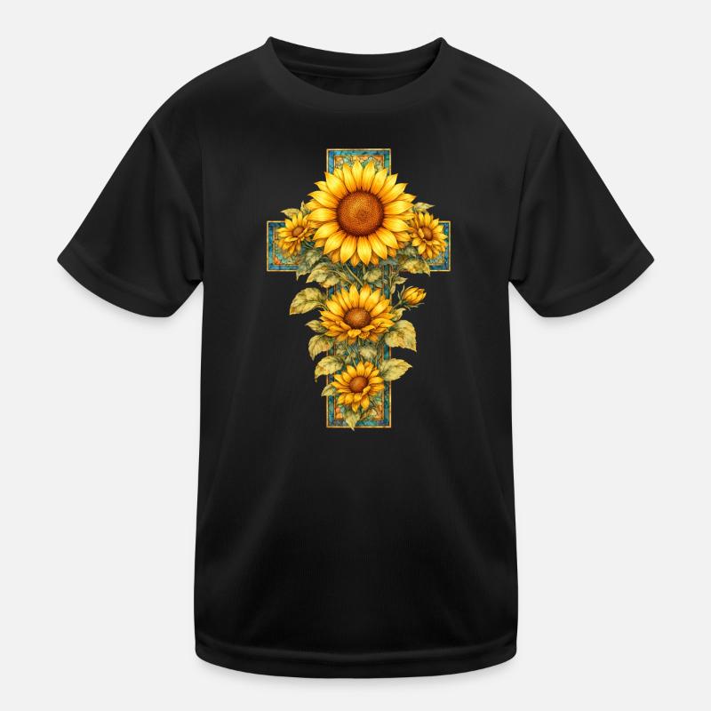 La foi chrétienne du tournesol prie Jésus T-shirt sport Enfant