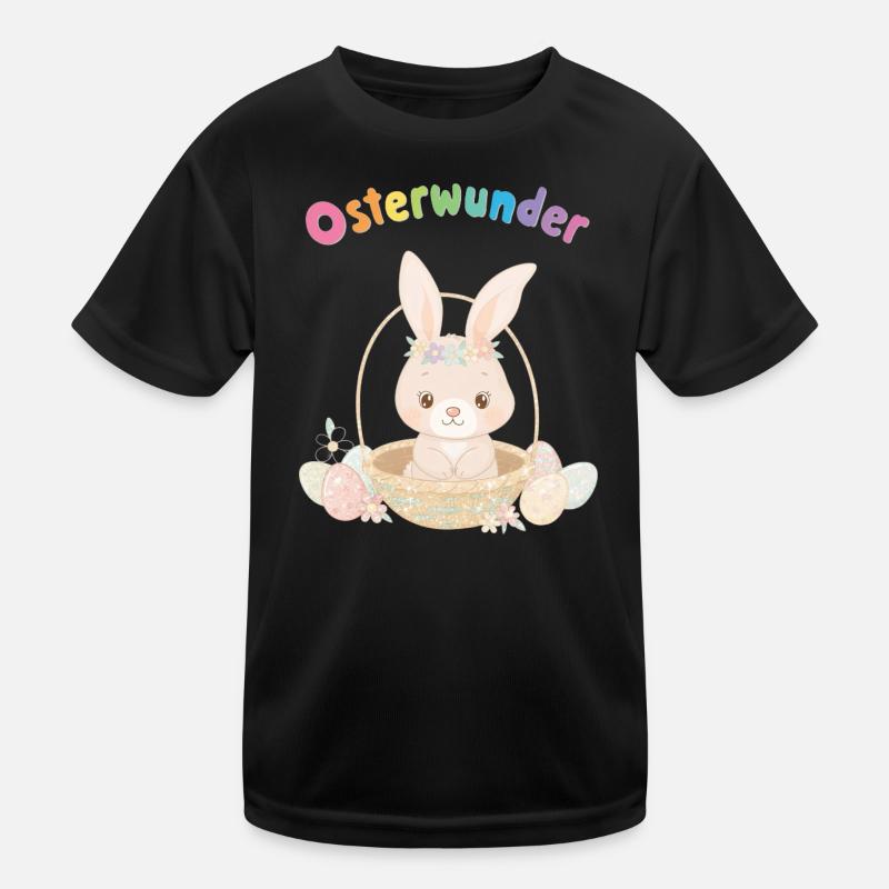 Osterwunder Häschen im Korb Kinder Funktions-T-Shirt