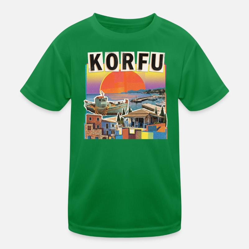 Corfou, Grèce T-shirt sport Enfant