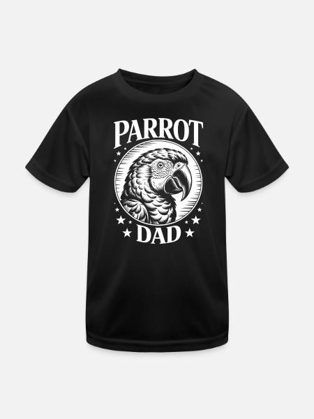 Parrot Sayings Parrot Funny Parrot Gift - Kids Functional T-Shirt - black - Front