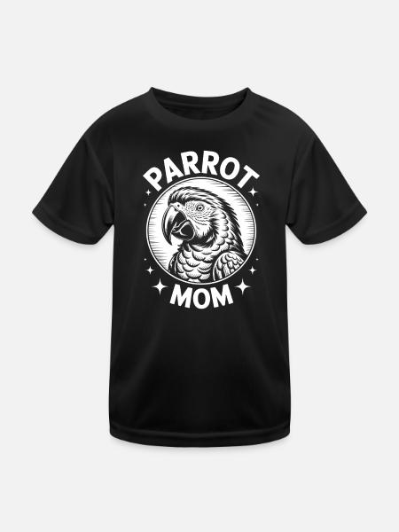 Parrot Sayings Parrot Funny Parrot Gift - Kids Functional T-Shirt - black - Front