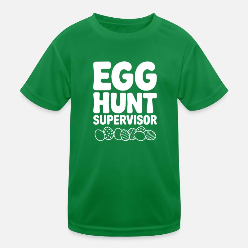 egg_hunt_supervisor_white Kids Functional T-Shirt