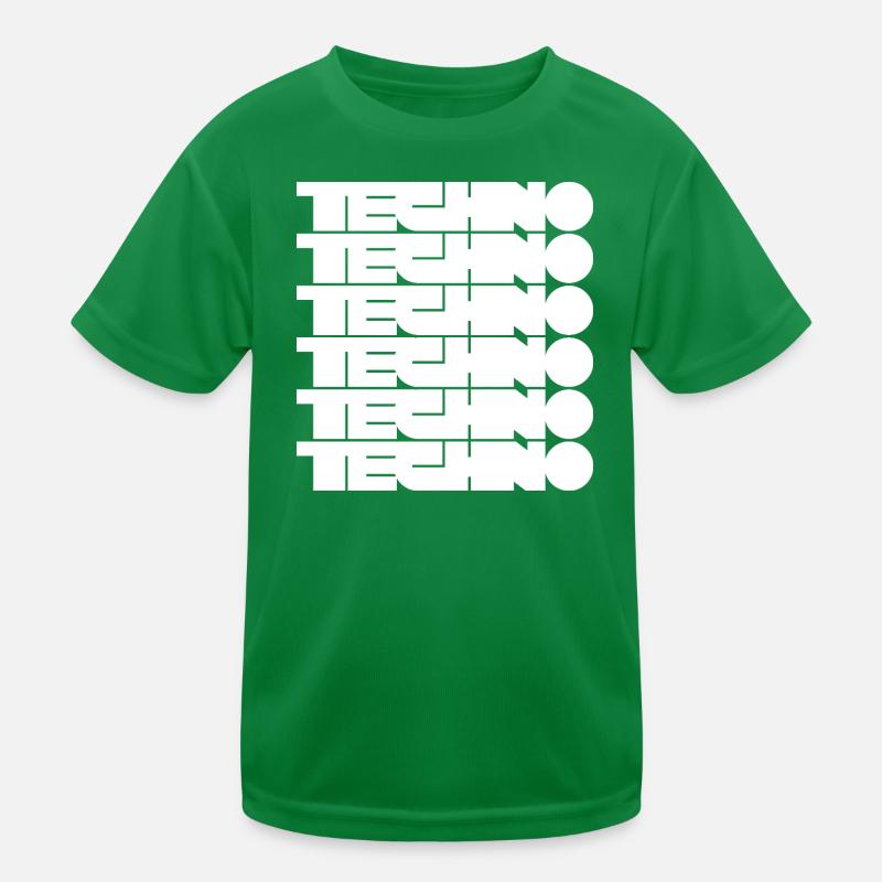 Techno Music Bold Abstract Geometry Logo Kinder Funktions-T-Shirt