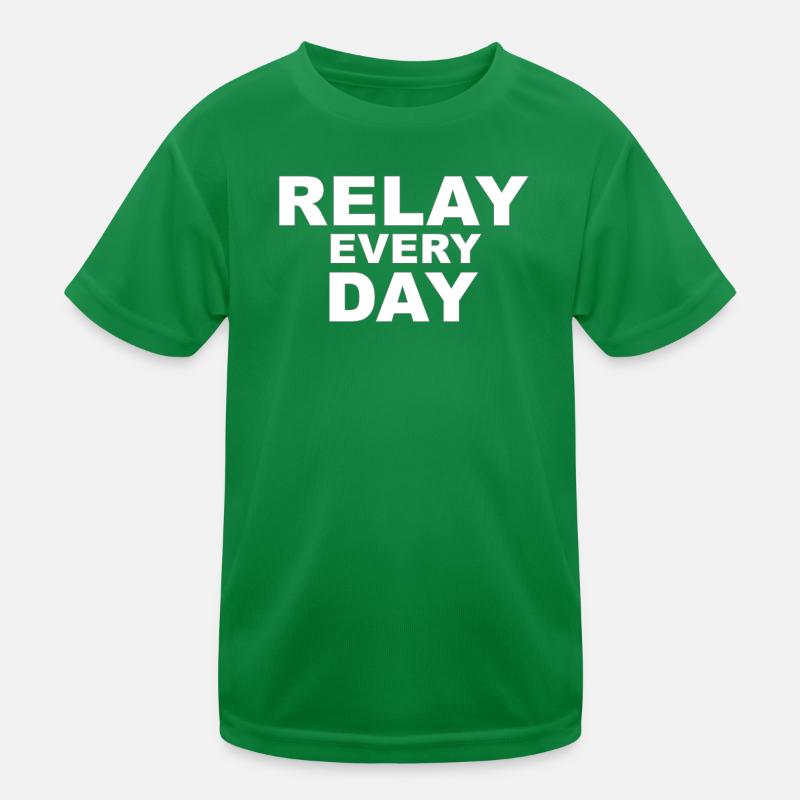Relay Every Day – Bold Typo Kinder Funktions-T-Shirt
