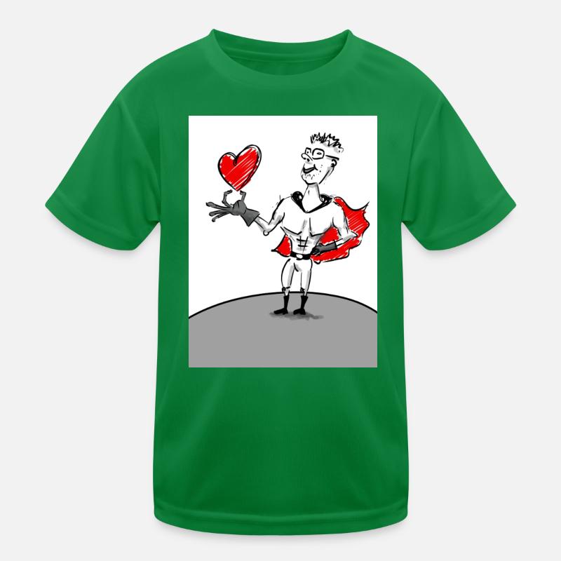 Herzheld: Superheld mit Herz Kinder Funktions-T-Shirt