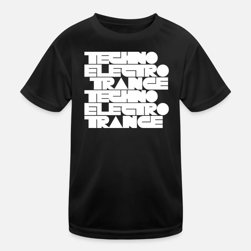 Techno Electro Trance music Kids Functional T-Shirt