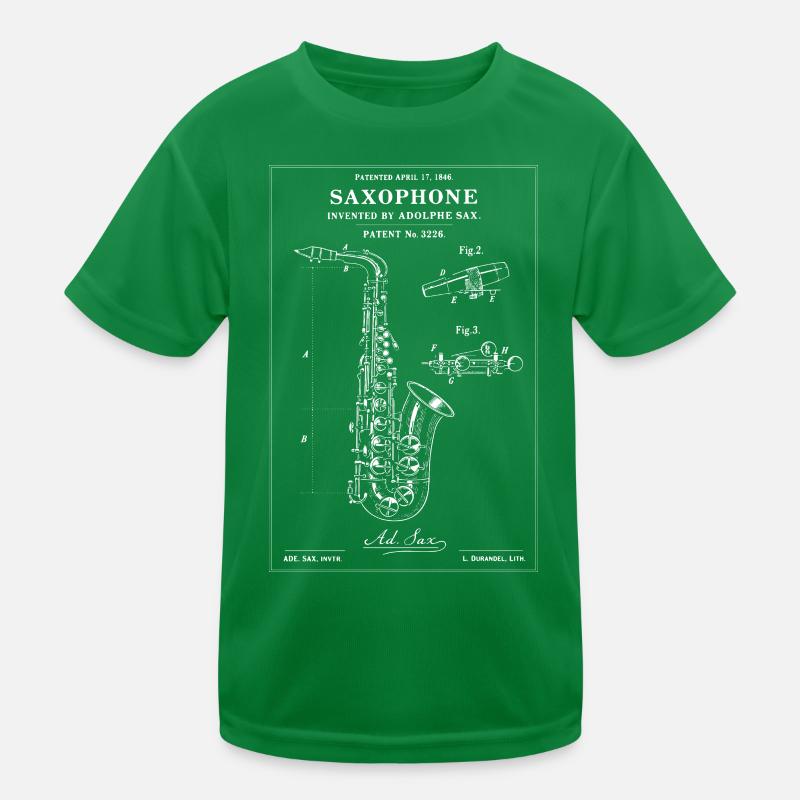 Schéma vintage du plan du saxophone T-shirt sport Enfant