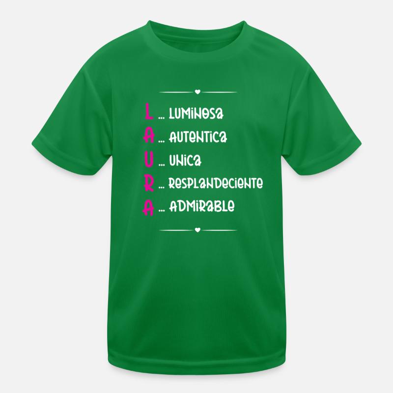 Laura: Personalisierter Name Kinder Funktions-T-Shirt