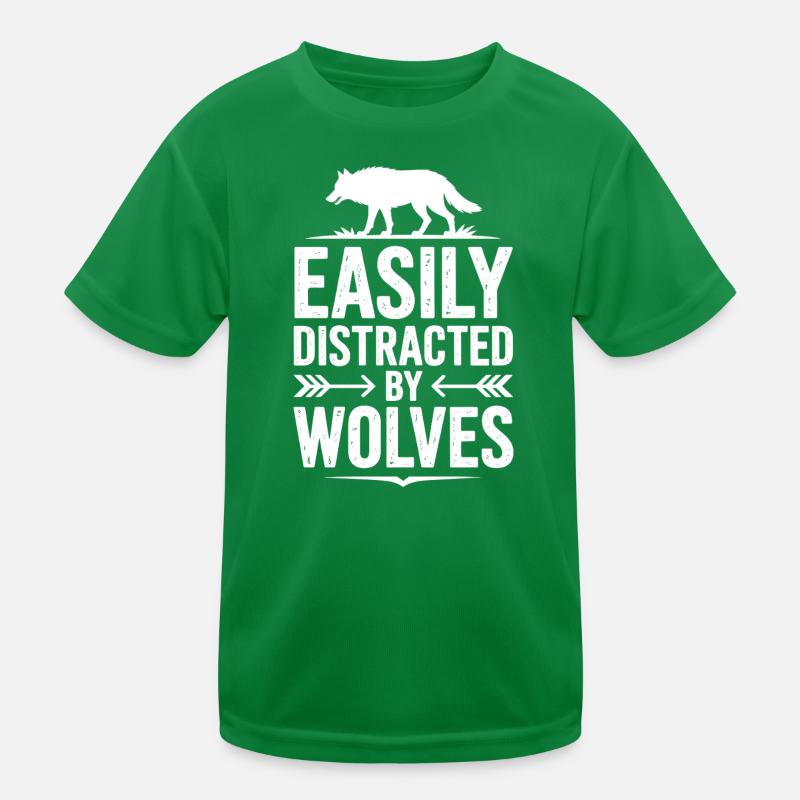 Wolf Sprüche Wölfe Lustiges Wolf Geschenk Kinder Funktions-T-Shirt