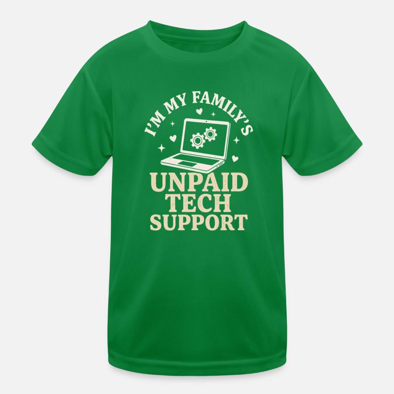 Unpaid Tech Support Funny IT Nerd Shirt Kinder Funktions-T-Shirt