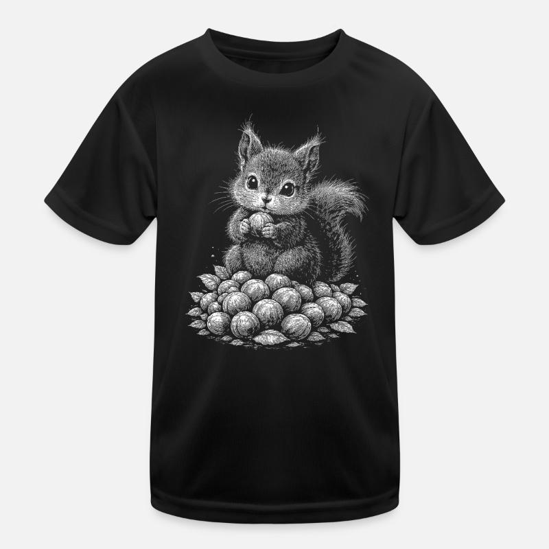 Eichhoernchen Kinder Funktions-T-Shirt