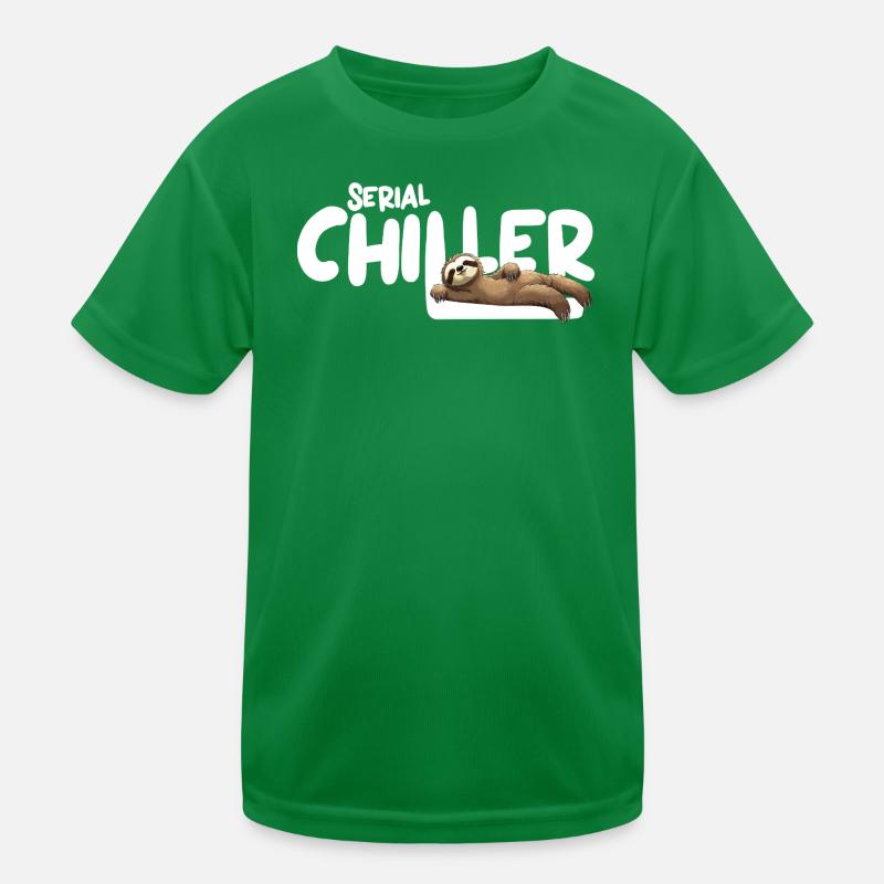 Sloth Serial Chiller – Funny Sloth Tee Kids Functional T-Shirt