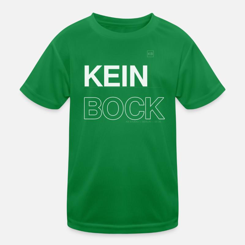 Kein Bock Kontrast-Statement Kinder Funktions-T-Shirt