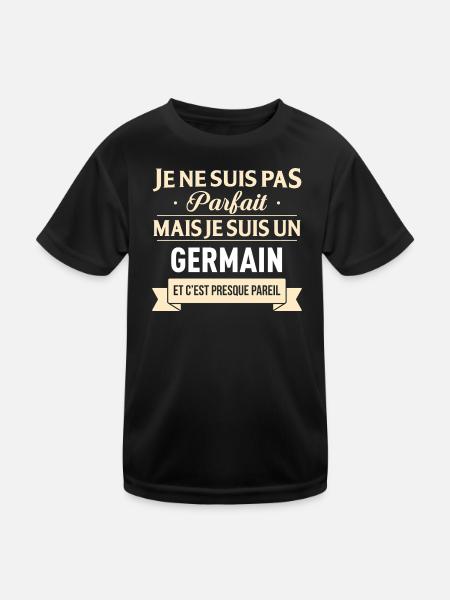 Je Ne Suis Pas Parfait Mais Je Suis Un Germain ... - T-shirt sport Enfant - noir - Devant