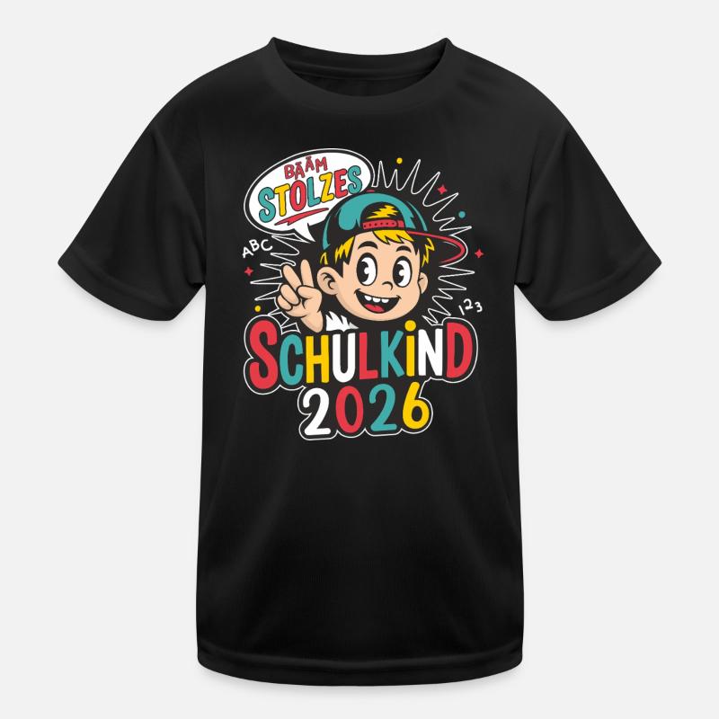 Einschulung Schulkind 2026 Cooler Junge Kinder Funktions-T-Shirt