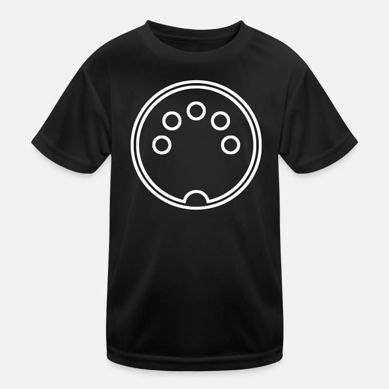 MIDI Connector - Kinder Funktions-T-Shirt - Schwarz