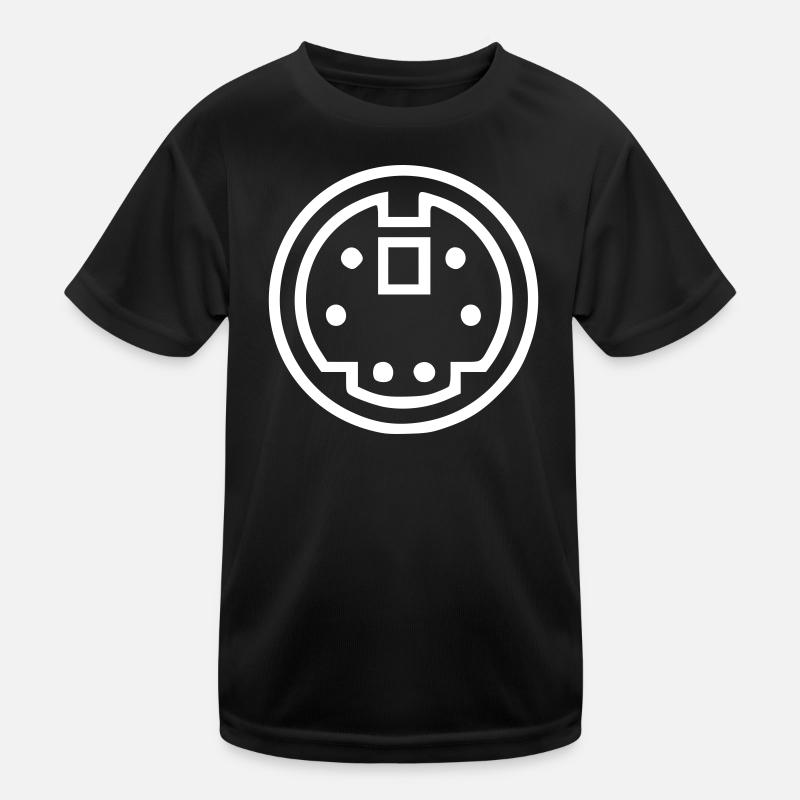 ADB connector - Kinder Funktions-T-Shirt - Schwarz