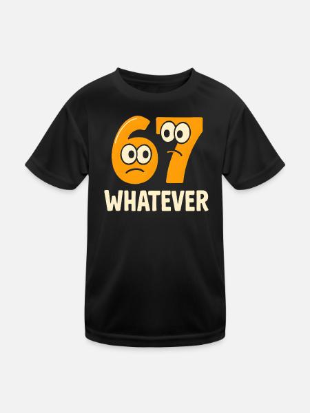 Six Seven Whatever Italian Brainrot Humor Meme  - Kinder Funktions-T-Shirt - Schwarz