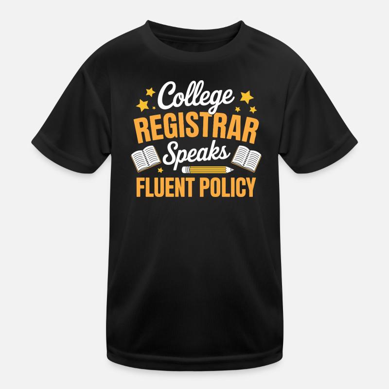 School Secretariat Funny School Office Team Design Kids Functional T-Shirt
