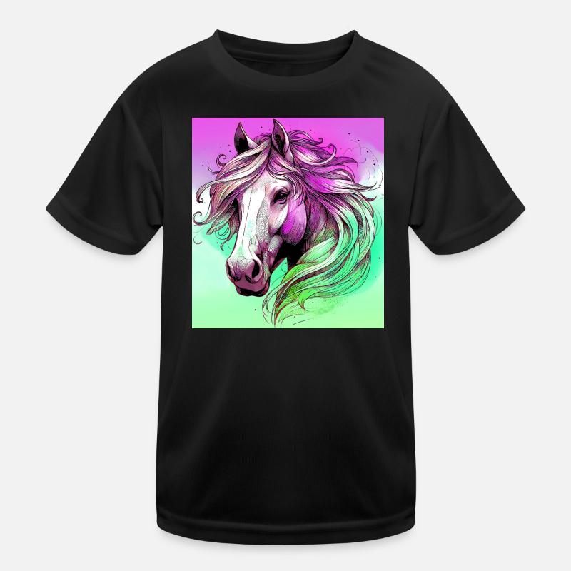 Pferd Kinder Funktions-T-Shirt