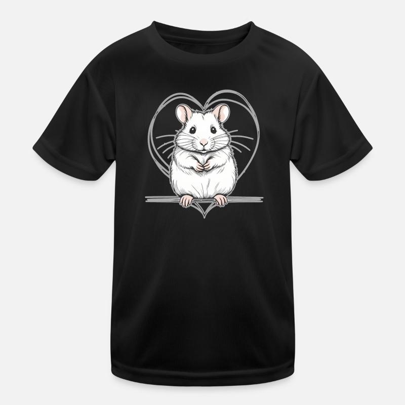 Hamster mit Herz Kinder Funktions-T-Shirt