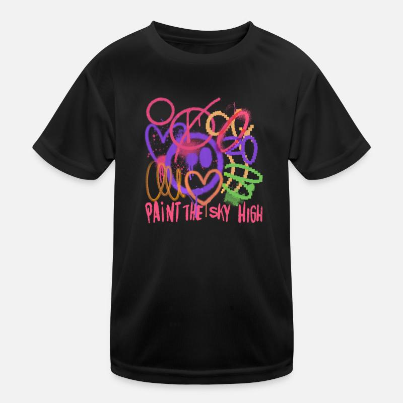 Graffiti Sky Kids Functional T-Shirt