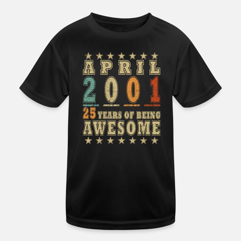 Avril 2001 – 25 ans d’Awesome T-shirt sport Enfant