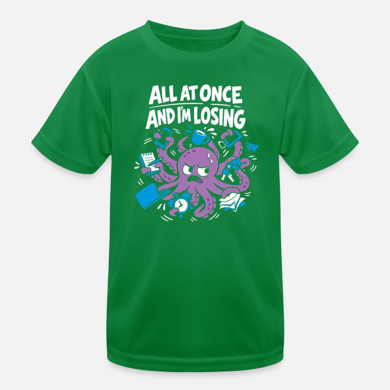 Pieuvre drôle surstimulée T-shirt sport Enfant