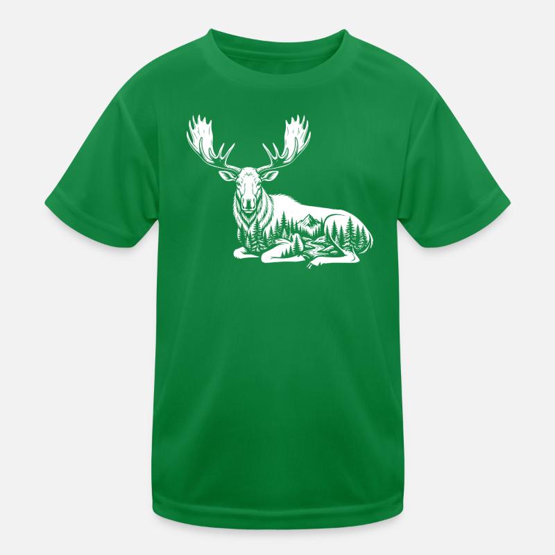 Elch Kinder Funktions-T-Shirt