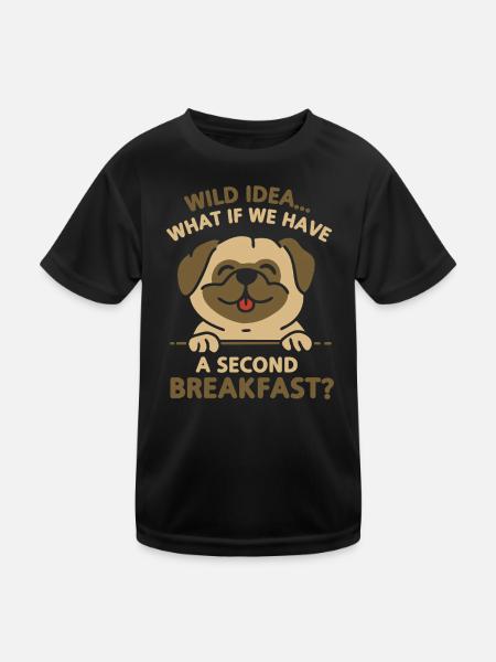 Second Breakfast  - Kids Functional T-Shirt - black - Front