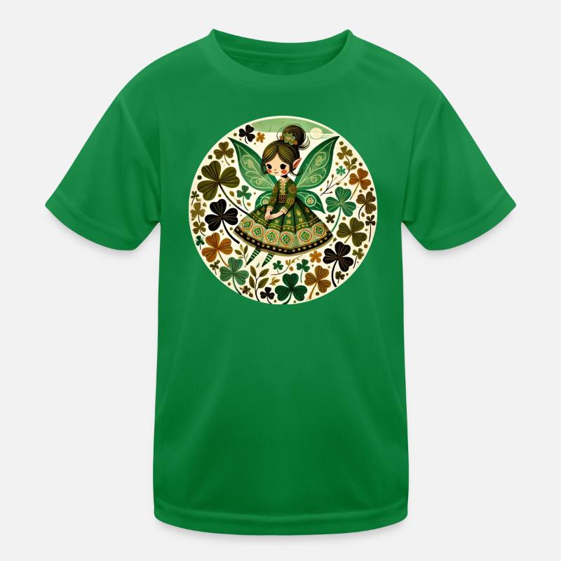 Smaragdfeenklee-Garten Kinder Funktions-T-Shirt