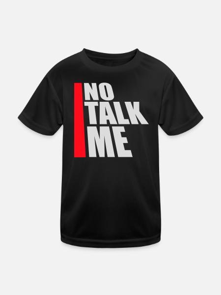Pas de discours introverti antisocial drôle - T-shirt sport Enfant - noir - Devant
