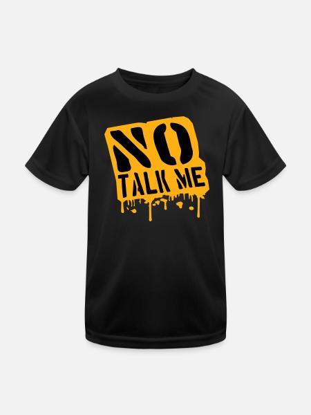 Pas de discours introverti antisocial drôle - T-shirt sport Enfant - noir - Devant
