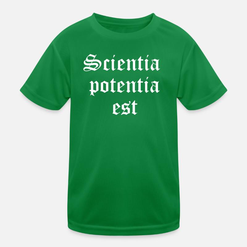 Knowledge is Power in Gothic Script Kids Functional T-Shirt