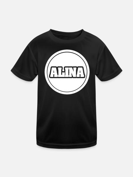 Alina als Legendaer - Kinder Funktions-T-Shirt - Schwarz - Vorne