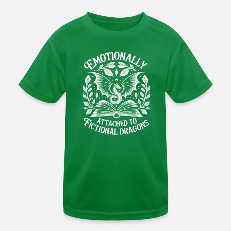 Fantasy Novel Dragon Fairy Tale Reader Funny Kids Functional T-Shirt