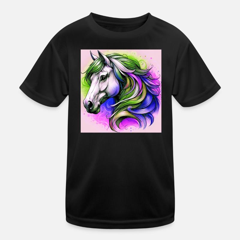 Pferd Kinder Funktions-T-Shirt